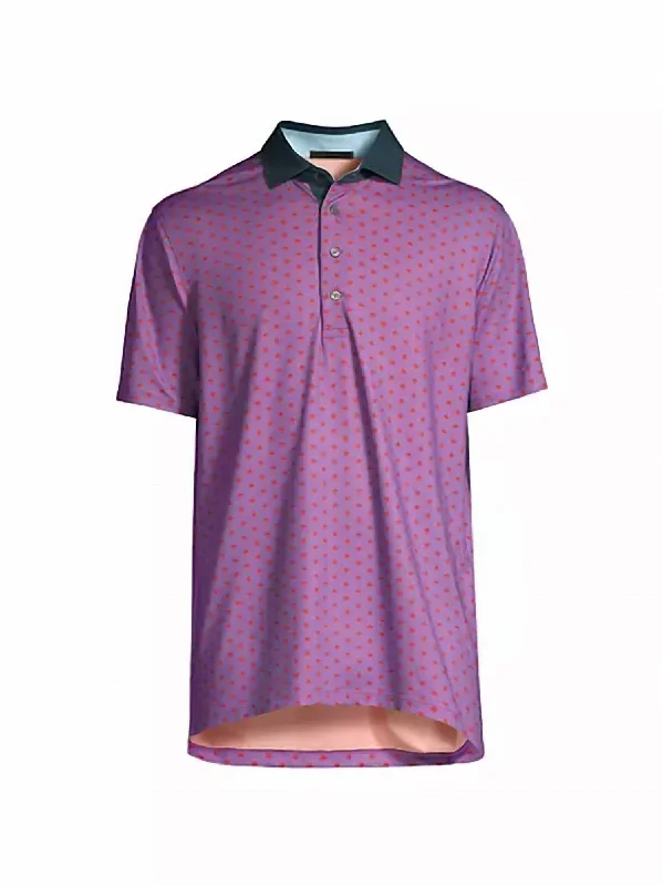 Men's short-sleeve sustainable reclaimed tee-Spring Garden Polo In Windflower