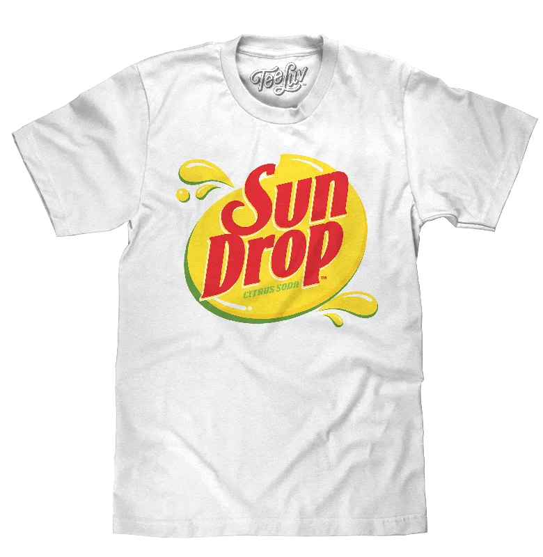 Men's short-sleeve muted fresh-modern-ridge top-Sun Drop Citrus Soda T-Shirt - White