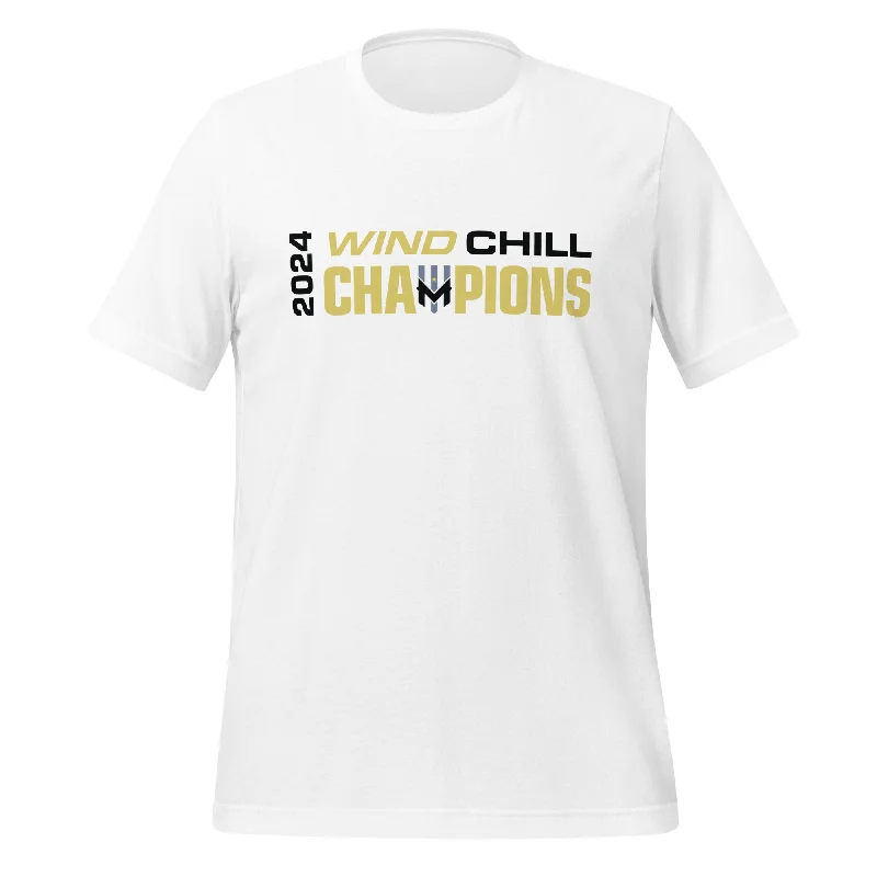 Men's short-sleeve warm stylish-sleek-swift-teal shirt-Wind Chill White 2024 Wind Champions T-Shirt