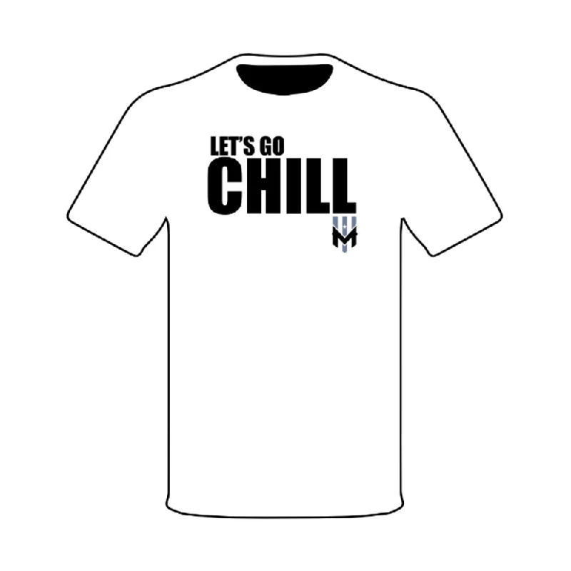 Men's short-sleeve urban warm-stylish-deep-burgundy shirt-Wind Chill White Let's Go Chill T-Shirt